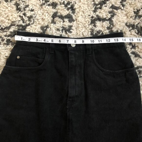 90s vintage Gitano black denim pencil skirt - Picture 3 of 4